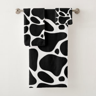 Motif de girafe abstraite noir et blanc
