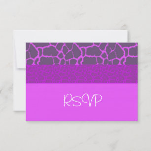 Motif de girafe violet RSVP