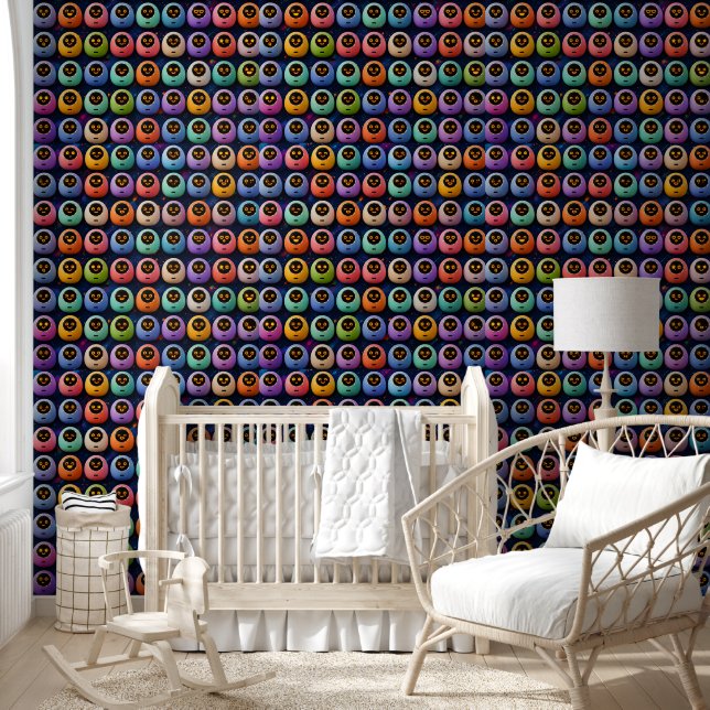 Motif de globe oculaire, papier peint fantaisiste  (Enfants)