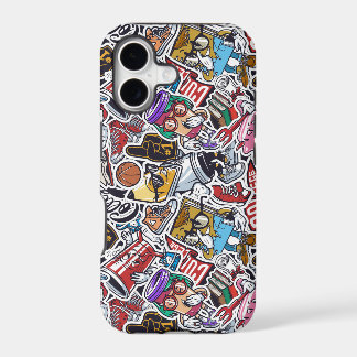 Motif de graffiti urbain d'art dynamique universit