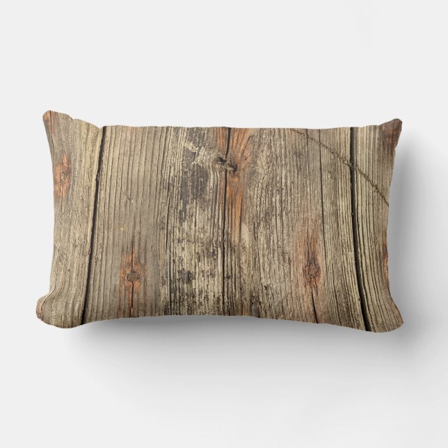 Motif DE GRAIN DE BOIS PHOTO LUMBAR COUSSIN (Recto)