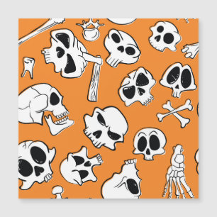 Motif de gribouillis de crânes d'Halloween