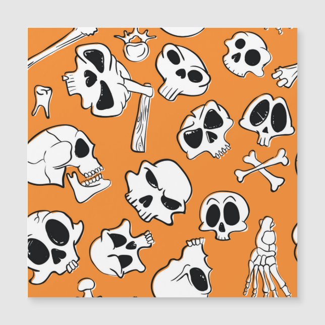 Motif de gribouillis de crânes d'Halloween (Devant)