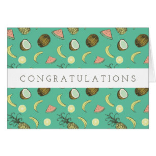 Motif de griffonnage de fruit tropical