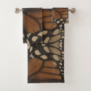 Motif de gros plan d'aile de papillon monarque