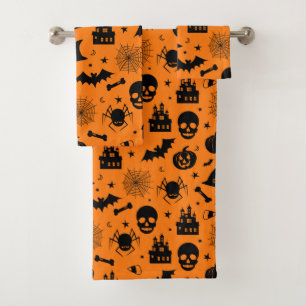 Motif de Halloween orange et noir