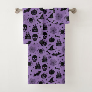 Motif de Halloween pourpre et noir