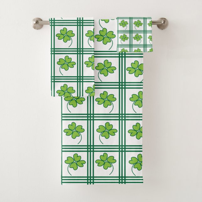 Motif de jour de la Saint-Patrick Trèfle à quatre  (En situation)