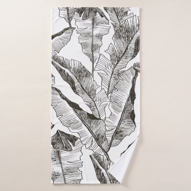 Motif de jungle tropicale plante sans couture. Pri (Serviette de bain)
