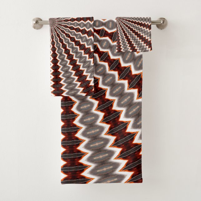 Motif de kaléidoscope à vibrations rouges (En situation)