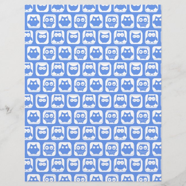 Motif de la Chouette bleue (Devant)