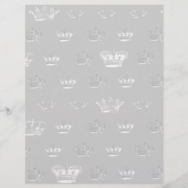 Motif de la Couronne en blanc (Devant)