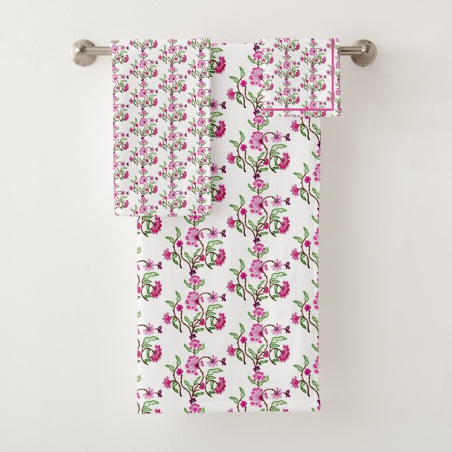 Motif de la Fleur de look Brodé violet Pays (En situation)