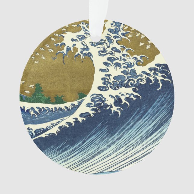 Motif de la Grande Vague de Hokusai : Art Ukiyo-e  (devant)