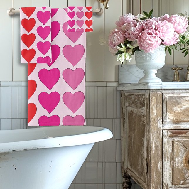 Motif de la Saint-Valentin Cœurs Fuchsia Rose Roug (Créateur téléchargé)