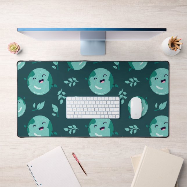 Motif de la Terre souriante Mat (Bureau 1)