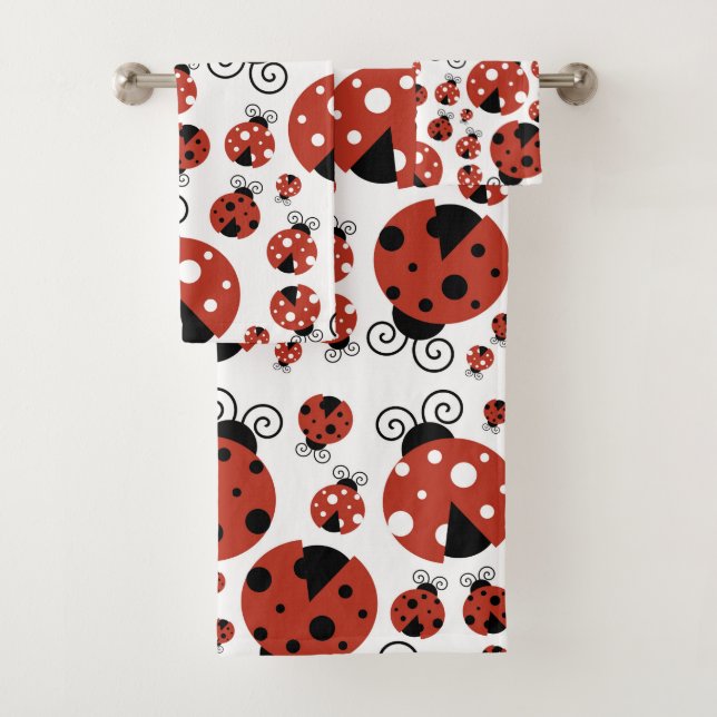 Motif De Ladybugs, Mignons Ladybugs, Red Ladybugs (En situation)