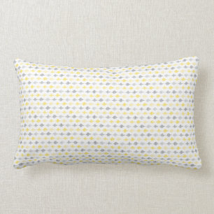 Motif de ligne Coussin Jaune et gris Lumbar