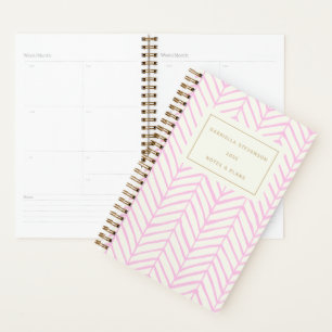 Motif de ligne moderne rose Chevron personnalisé