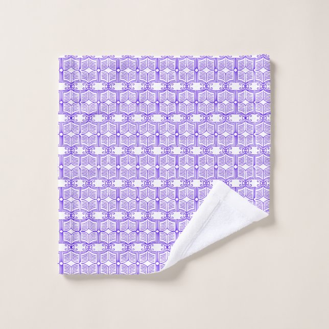 Motif de livre de bibliothèque  (Gant de toilette)