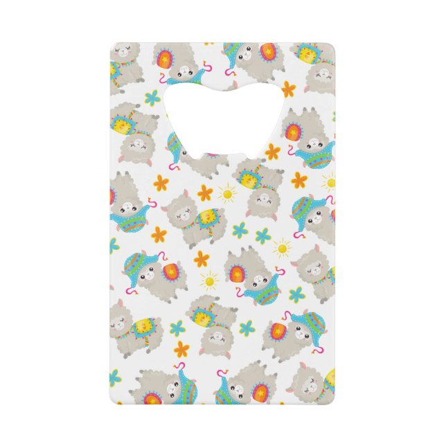 Motif De Llamas, Cute Llamas, Alpacas, Fleurs (Devant)