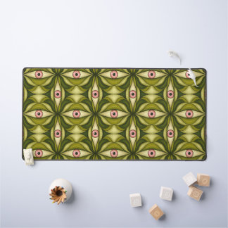Motif de l'oeil d'horreur vert Déplaisant de cuisi