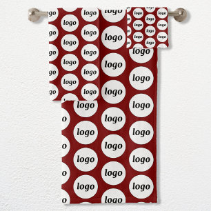Motif de logo de marque commerciale bordeaux rouge
