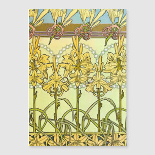 Motif de lys Art nouveau d'Alphonse Mucha vintage