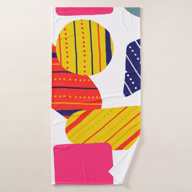 Motif de main abstraite sans couture. Vint (Serviette de bain)