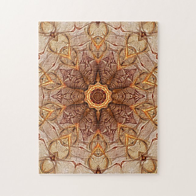 Motif de Mandala de Sable avec Puzzle à Centre en  (Vertical)