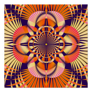 Motif de mandala fractal géométrique Art Déco