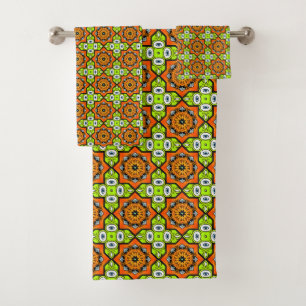 Motif de mandala géométrique coloré