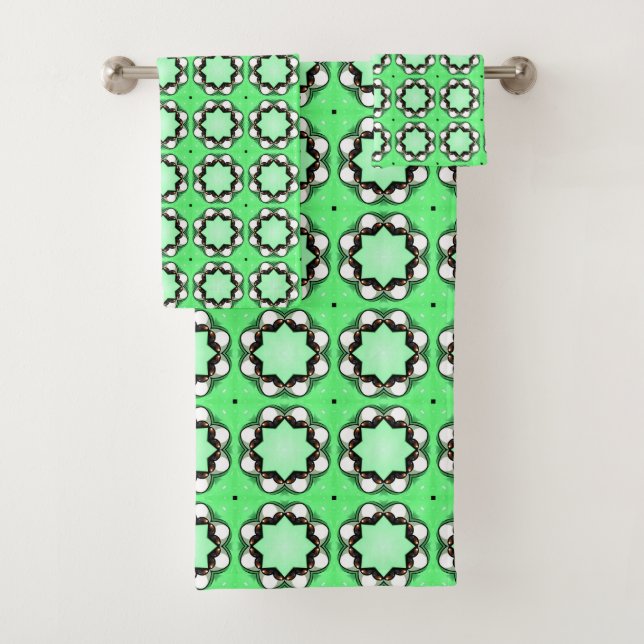 Motif de mandala géométrique vert (En situation)