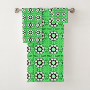 Motif de mandala géométrique vert 