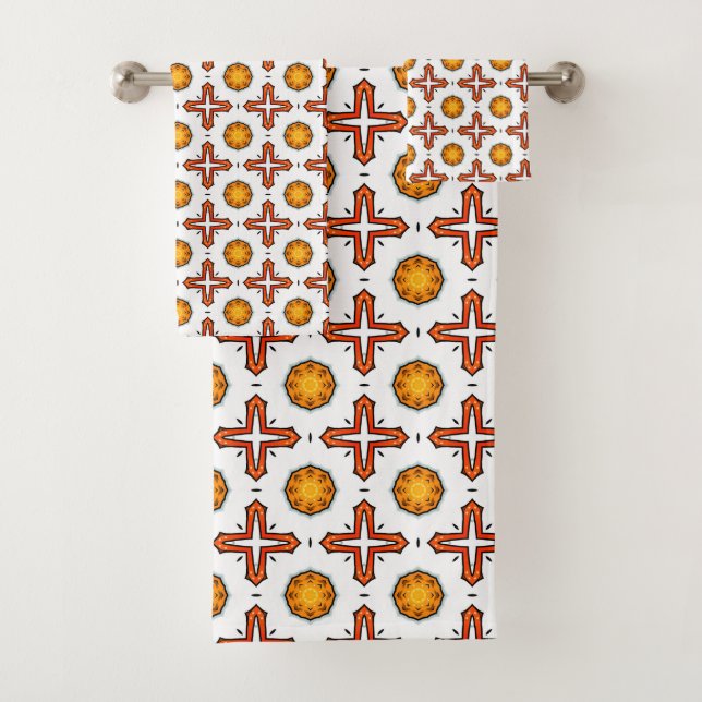 Motif de mandala orange et jaune  (En situation)