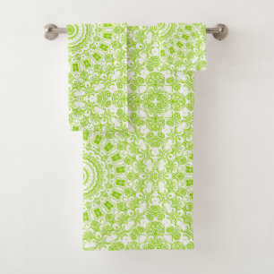 Motif de mandala vert chartreuse