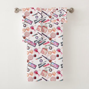 Motif de maquillage d'aquarelle