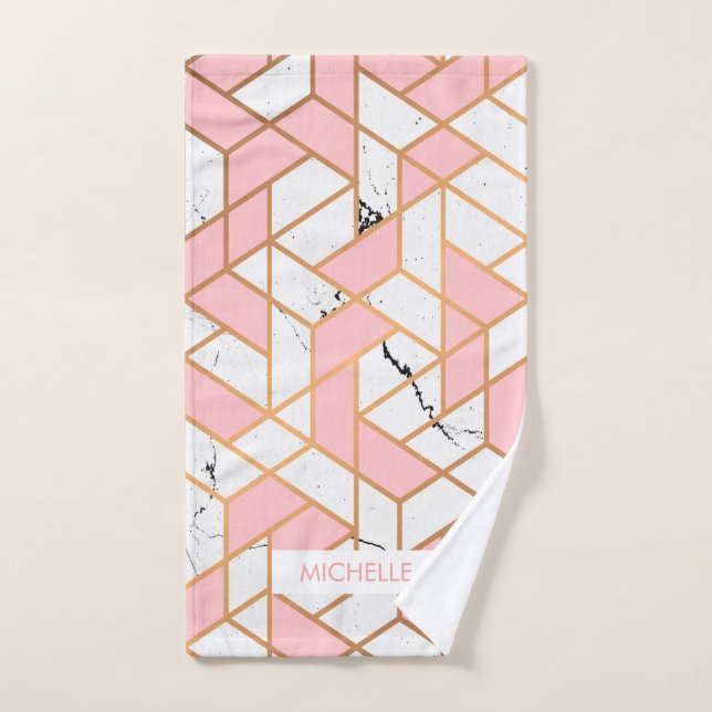 Motif de marbre géométrique (Serviette à main)