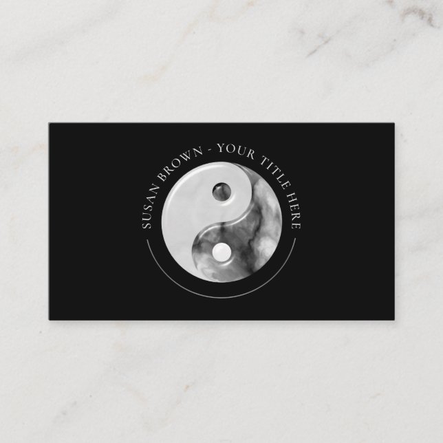 Motif de marbre Yin Yang Carte de visite (Devant)