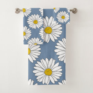 Motif de marguerite bleu jaune