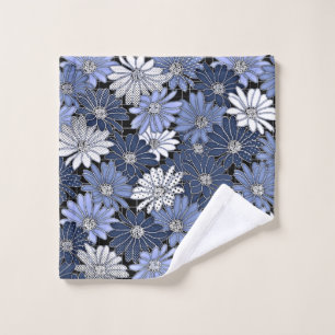 Motif de marguerite bleue et blanche