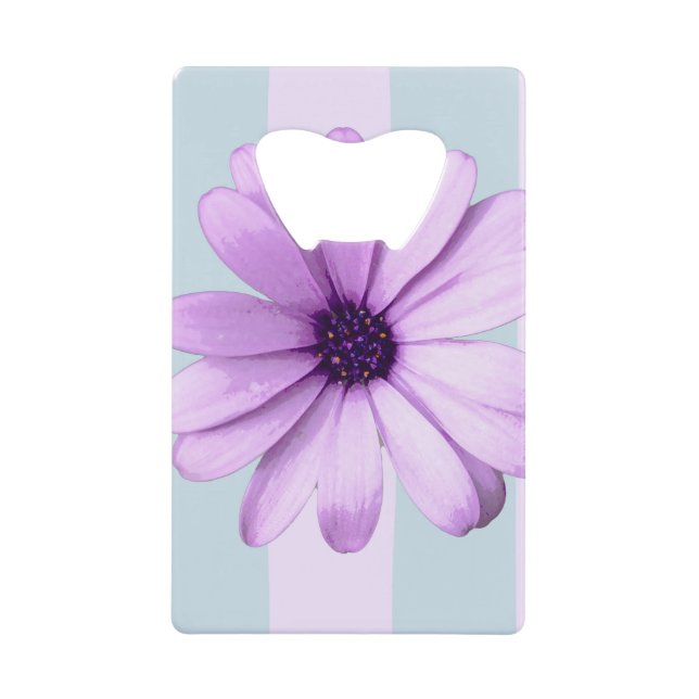 motif de marguerite rayé bleu et violet (Devant)