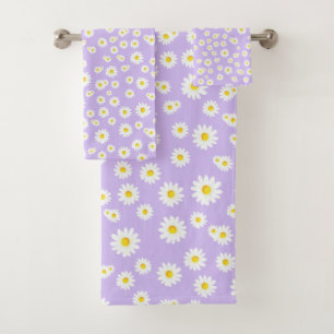 Motif de marguerites de printemps de Boho violet