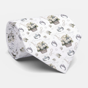 Motif de mariage vintage - Cravate