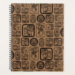 Motif de masque ancien tribal MAYA 1