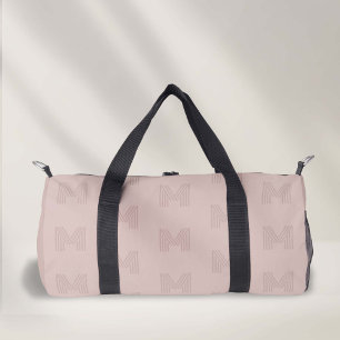 Motif de mongramme rose, sacs de duffice de danse