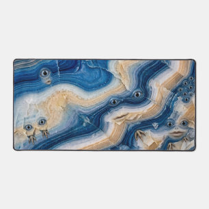 Motif de monstre en agate bleue amusant