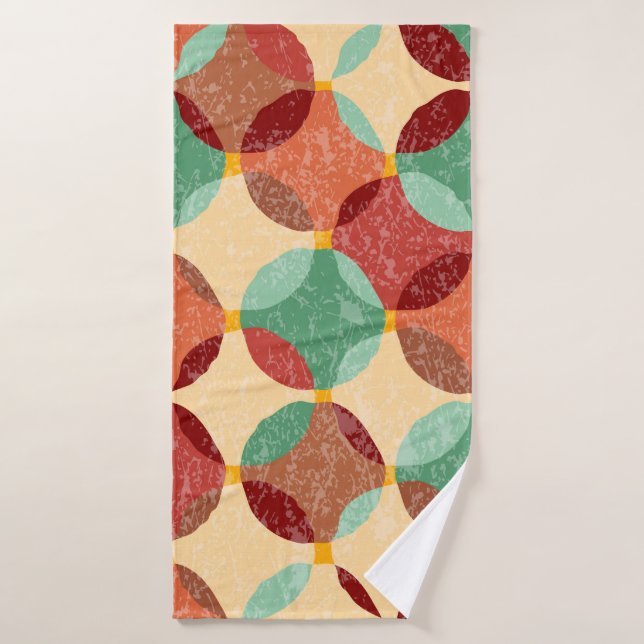 Motif de mosaïque circulaire, illustration géométr (Serviette de bain)