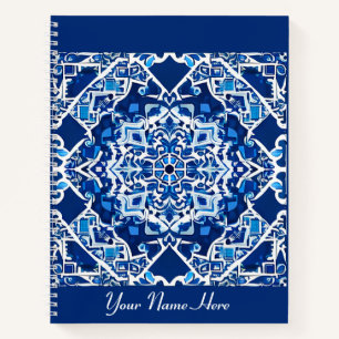 Motif de mosaïque en Indigo et Cobalt Blue Journal
