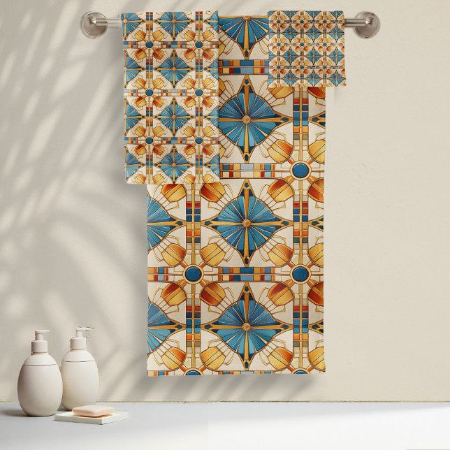 Motif de mosaïque géométrique marocaine #1 Turquoi (Créateur téléchargé)